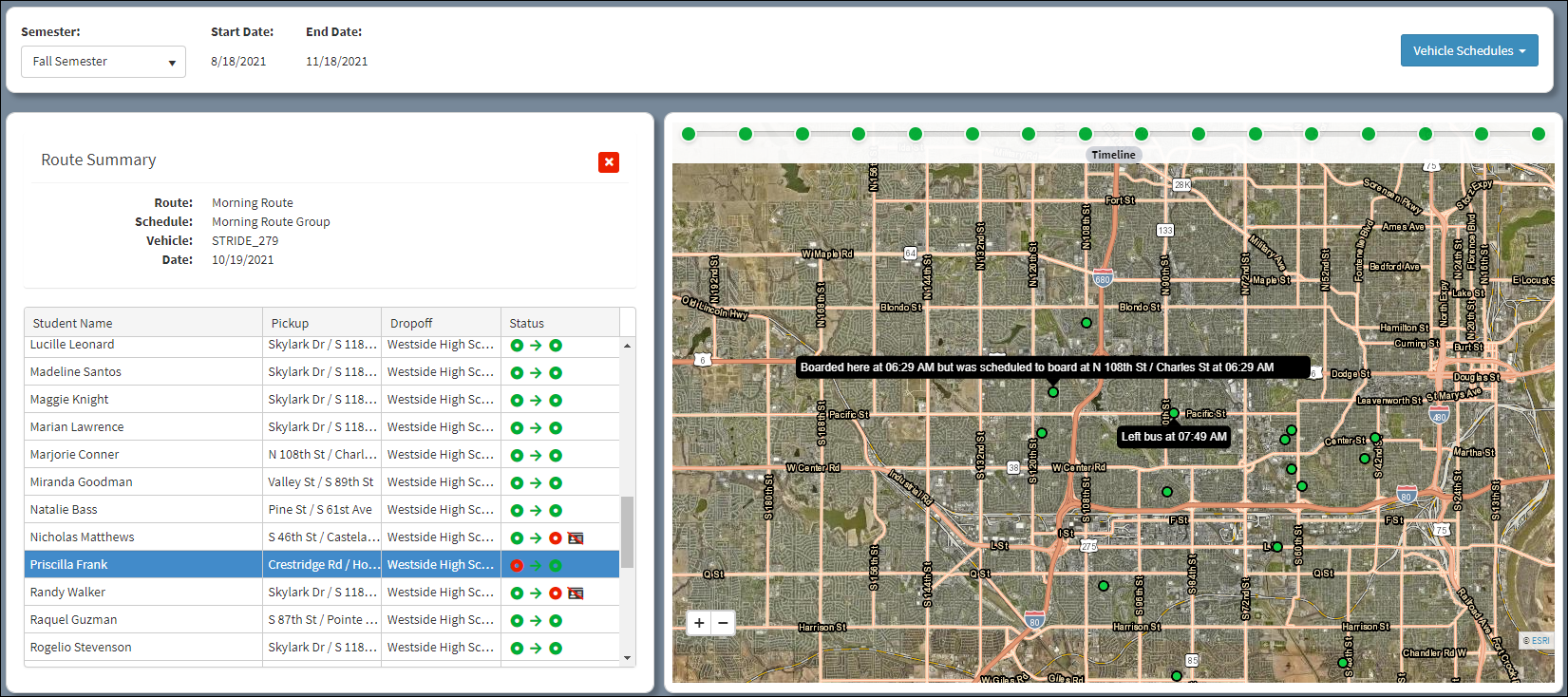 Student Boarding at Wrong Stop Student Boarding at Wrong Stop