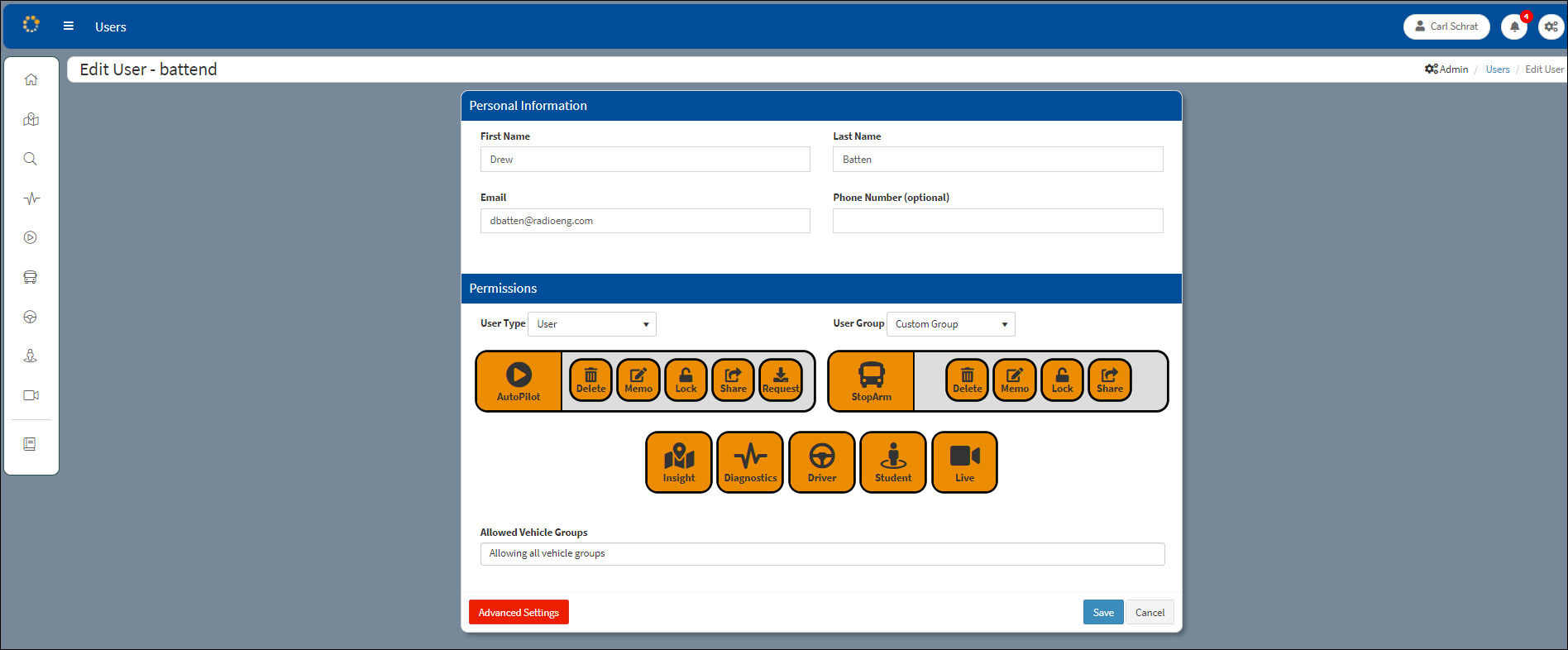 Custom User Group