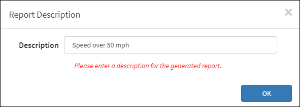 Insight Report Description Dialog Box