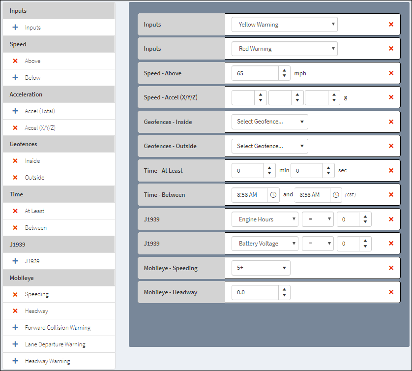 Data Search Window with Entries