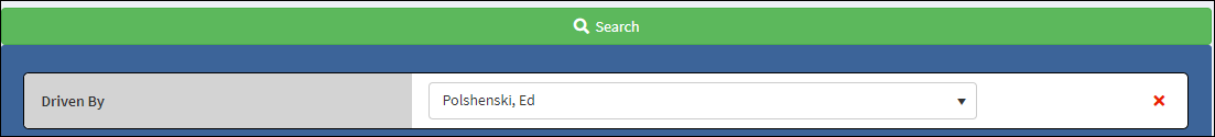 Driven By Search Drop-Down