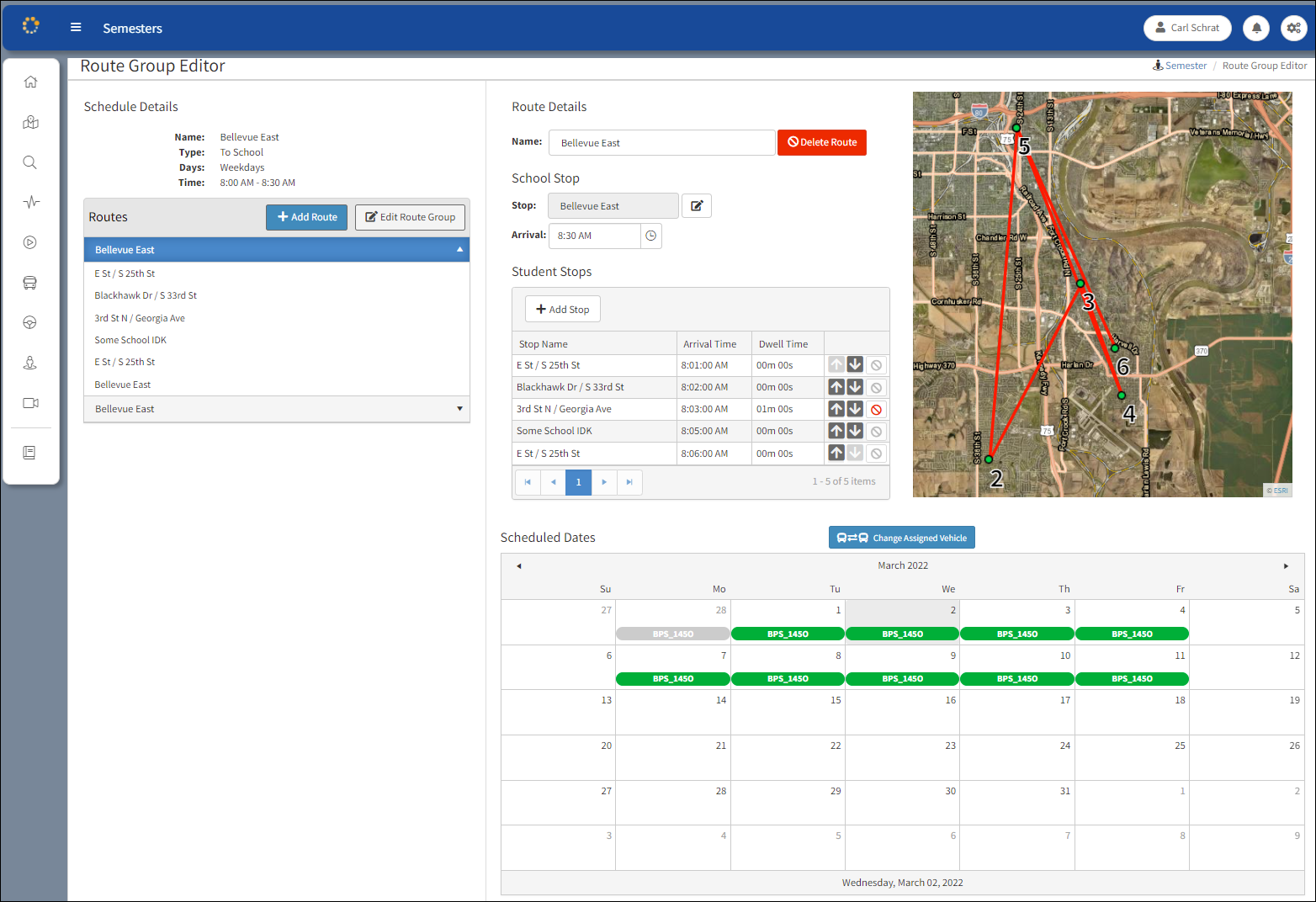 Route Group Editor Window