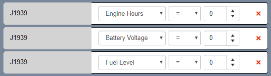 Multiple J1939 Descriptors Selected